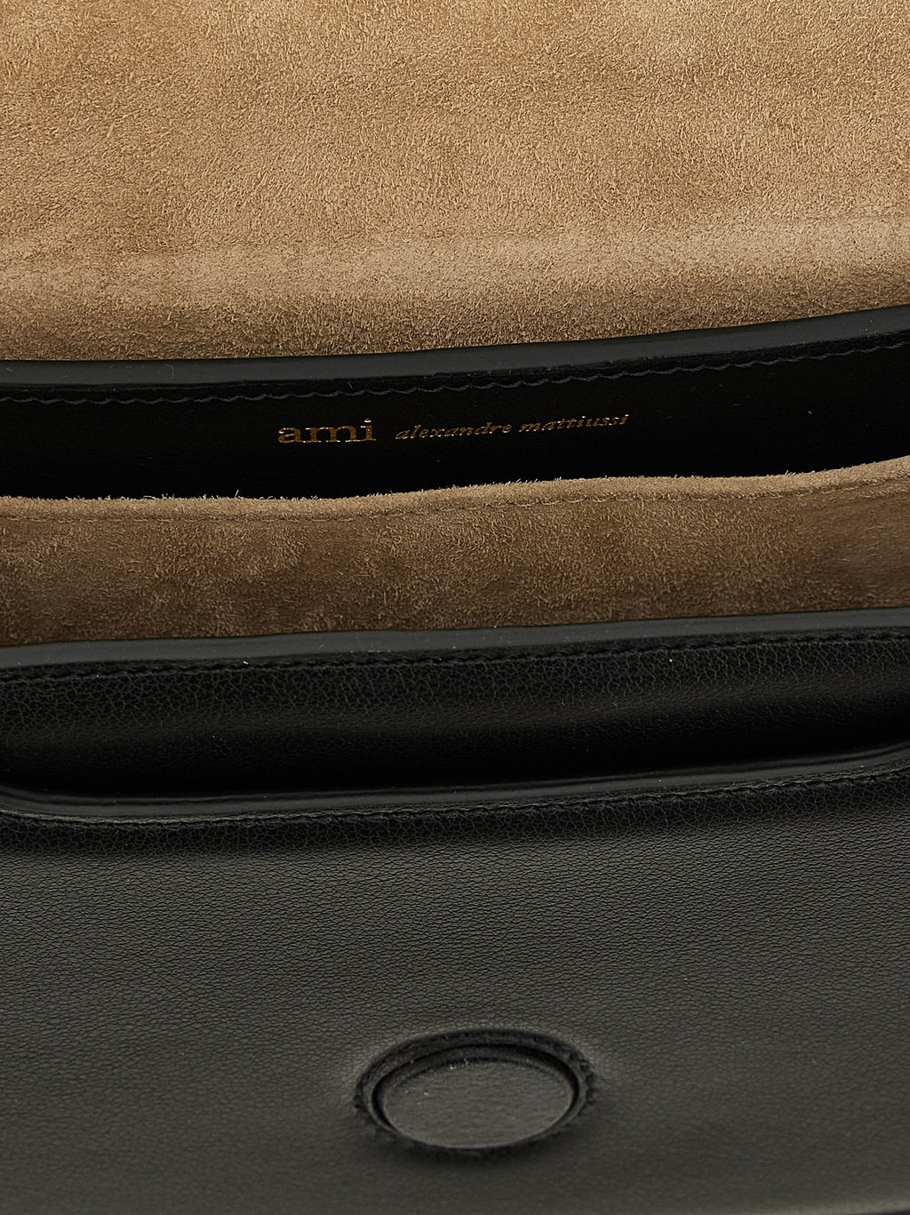 Ami Paris Handtasche aus schwarzem Rindsleder