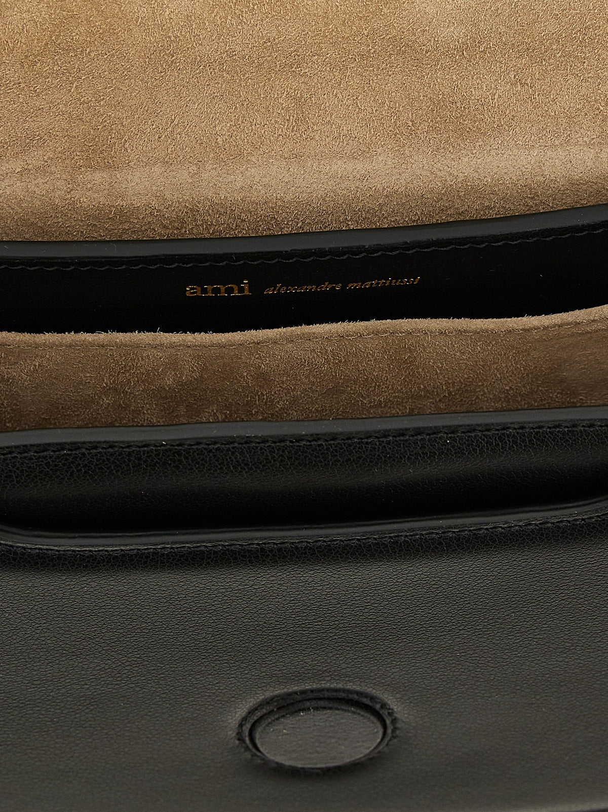 Ami Paris Handtasche aus schwarzem Rindsleder