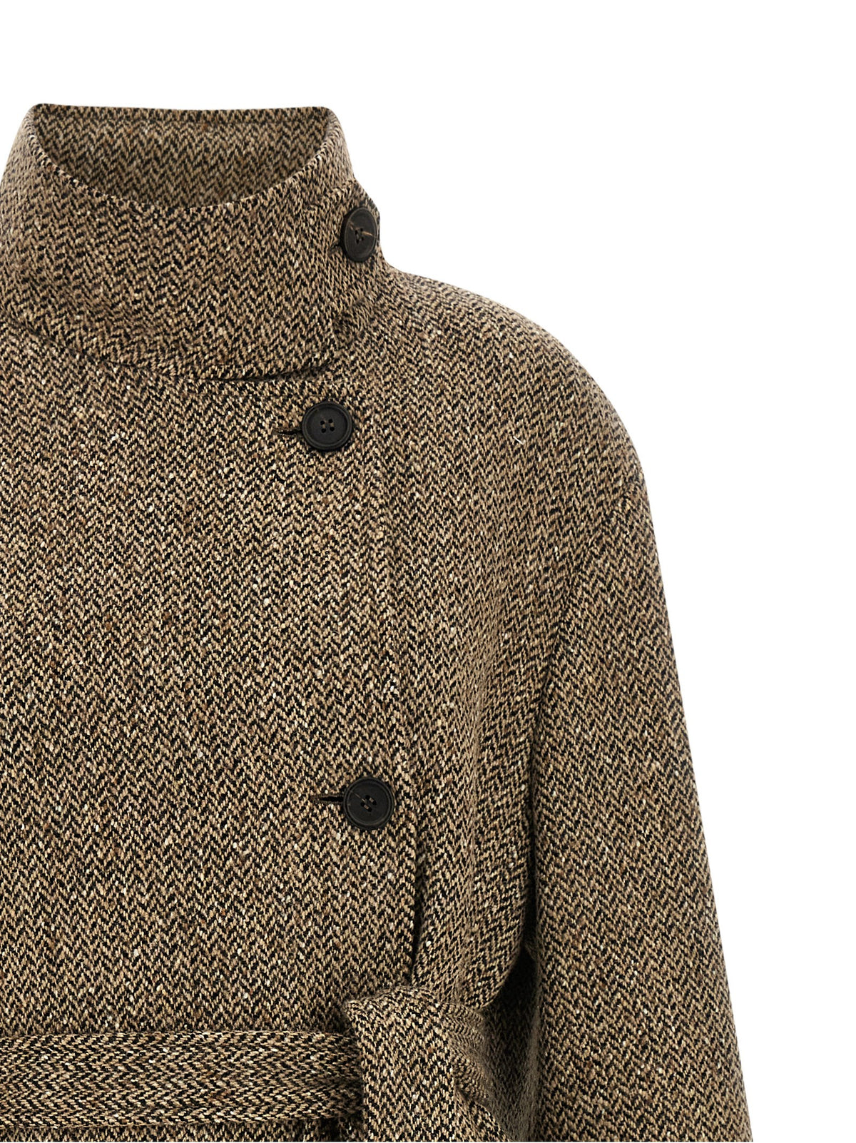 Brunello Cucinelli Brauner Mantel aus Schurwolle