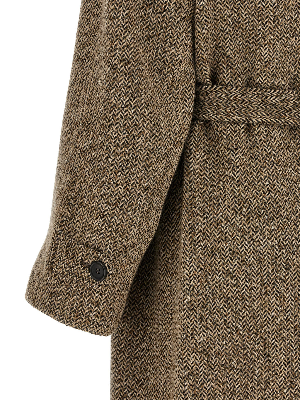 Brunello Cucinelli Brauner Mantel aus Schurwolle