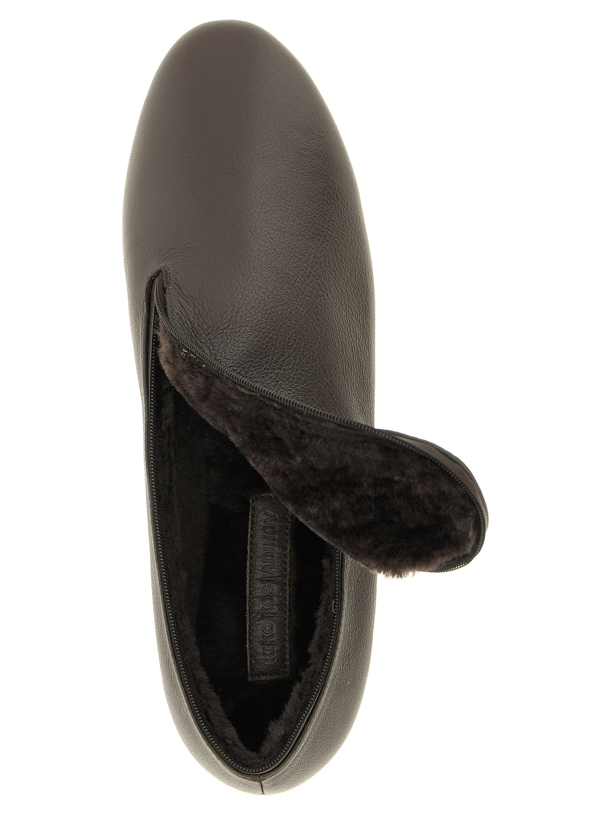 Kiko Kostadinov Schwarze Slip-On-Loafer aus Leder