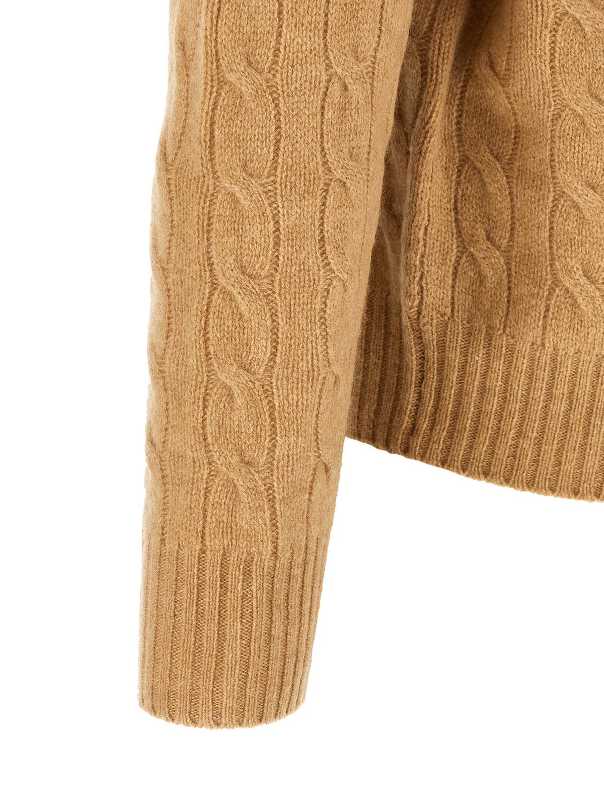 Polo Ralph Lauren Beige Strickjacke aus Wolle