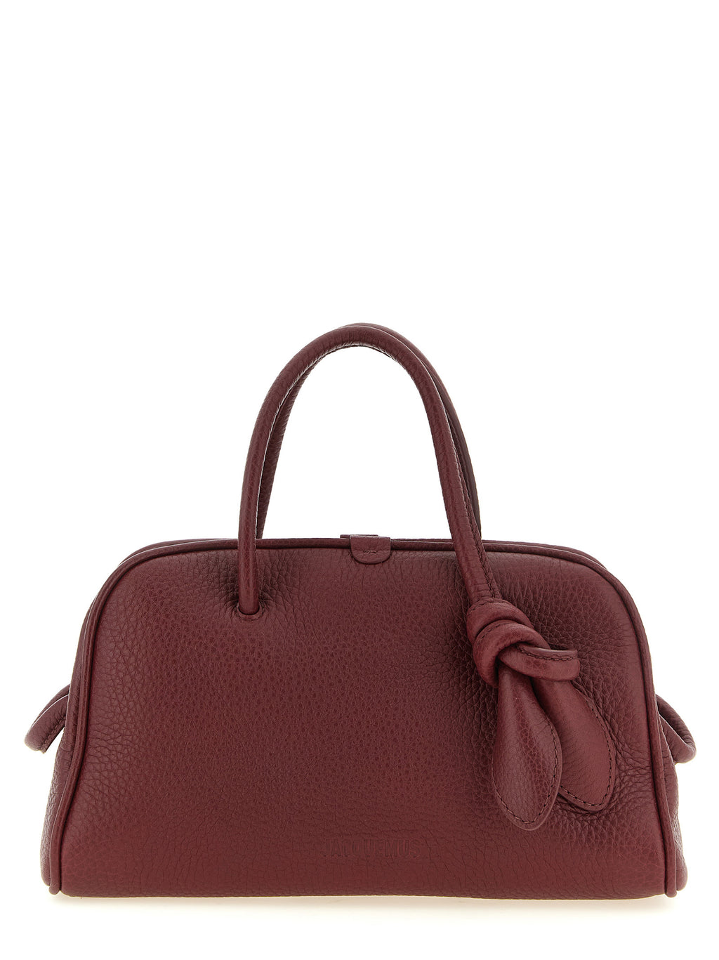 Jacquemus Bordeaux Handtasche aus Kalbsleder