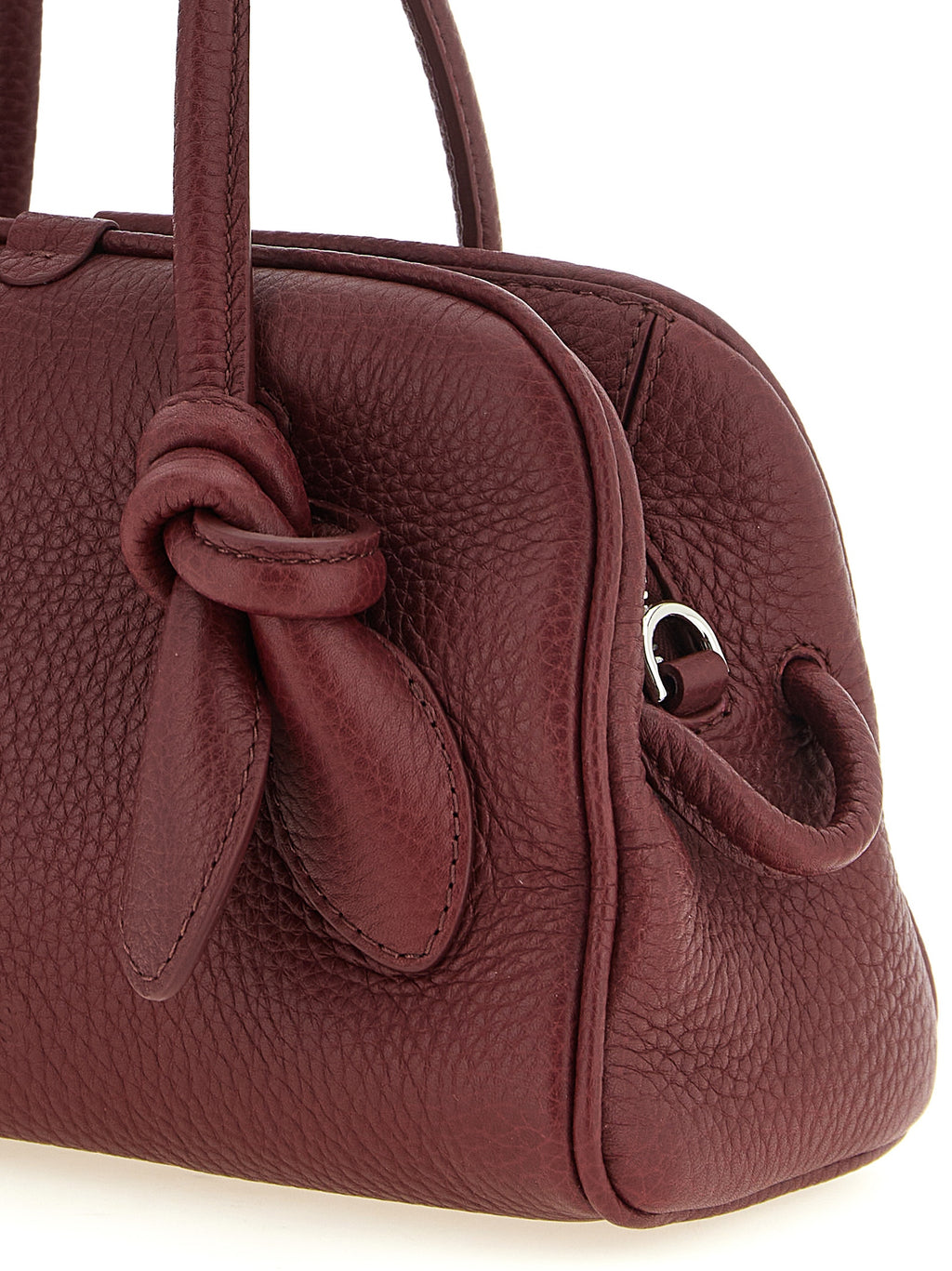Jacquemus Bordeaux Handtasche aus Kalbsleder