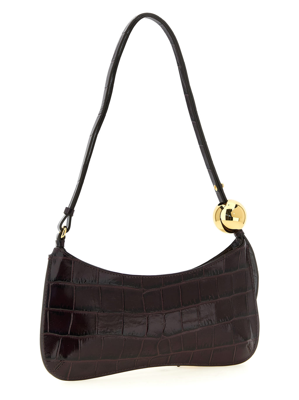 Jacquemus Bordeaux Kalbsleder Schultertasche