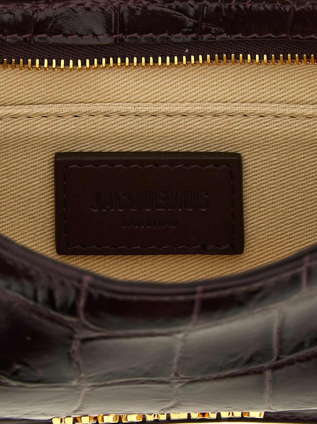 Jacquemus Bordeaux Kalbsleder Schultertasche