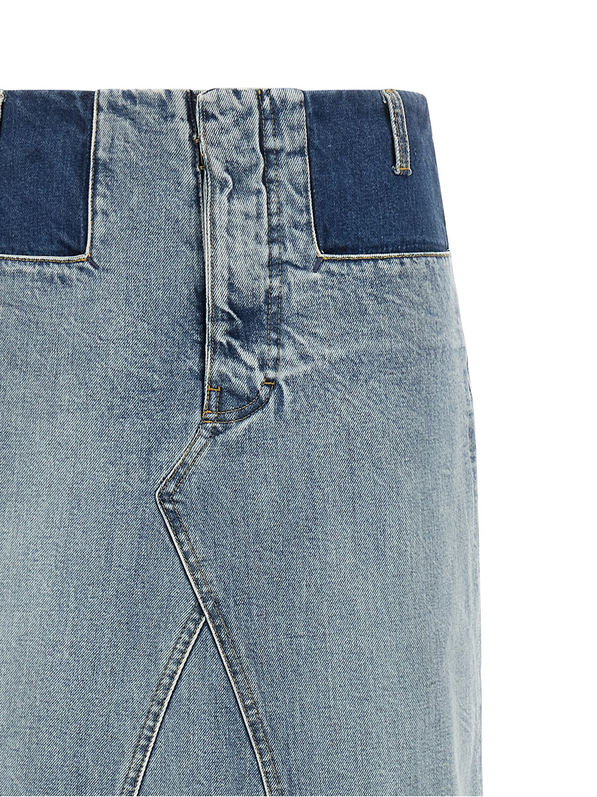 Maison Margiela Minirock aus blauer Baumwolle