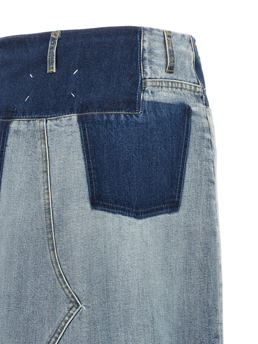 Maison Margiela Minirock aus blauer Baumwolle