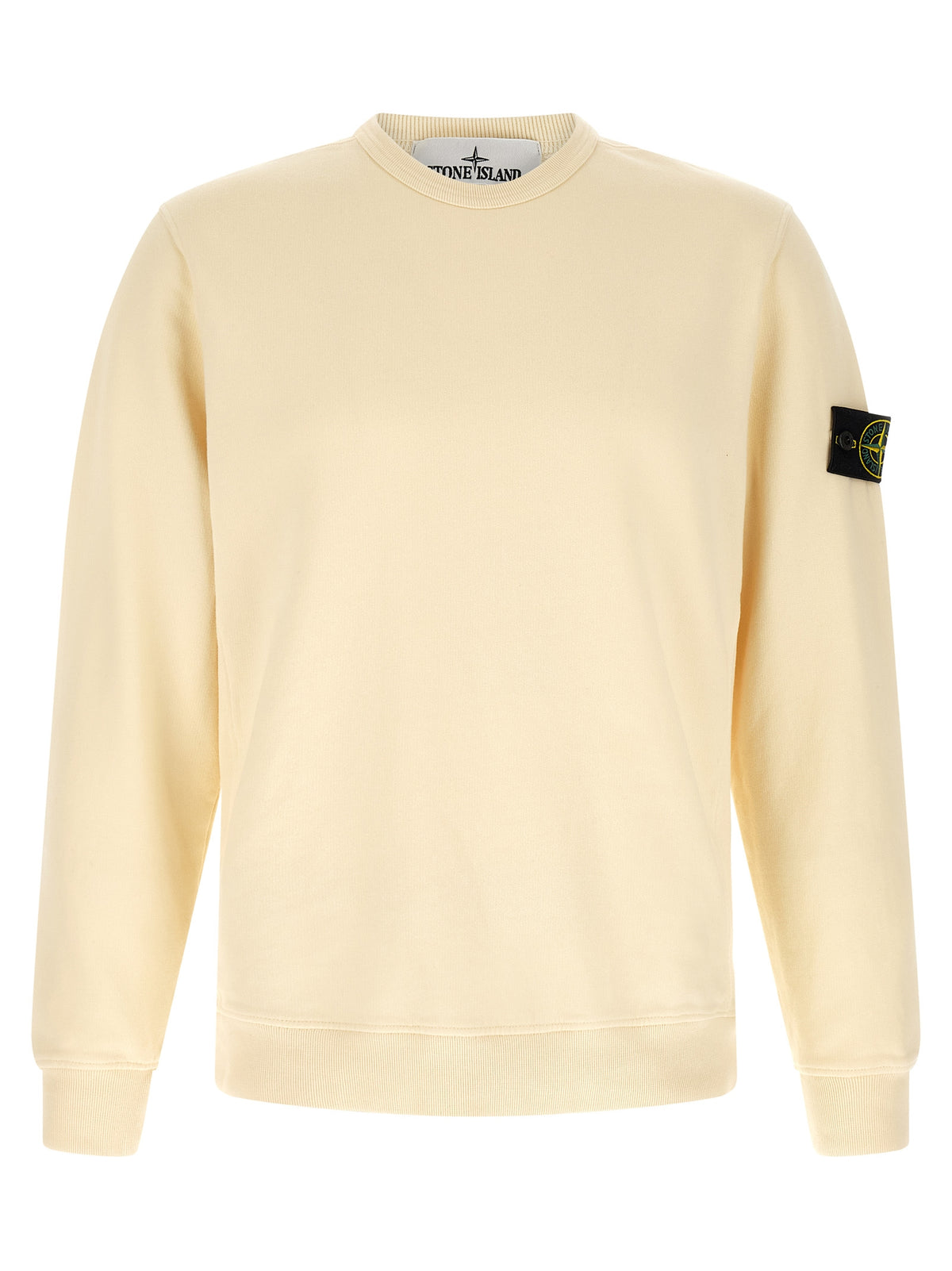 Stone Island Weißes Baumwoll-Sweatshirt