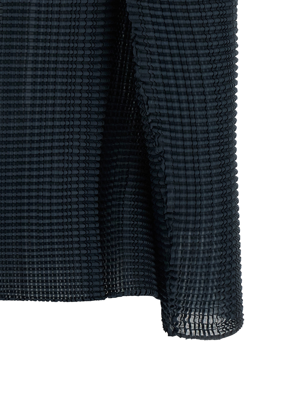 Issey Miyake Blaue Polyester-Strickjacke