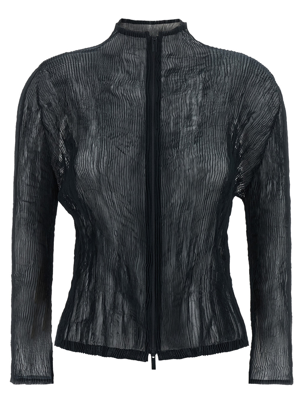 Issey Miyake Blue Polyester Cardigan
