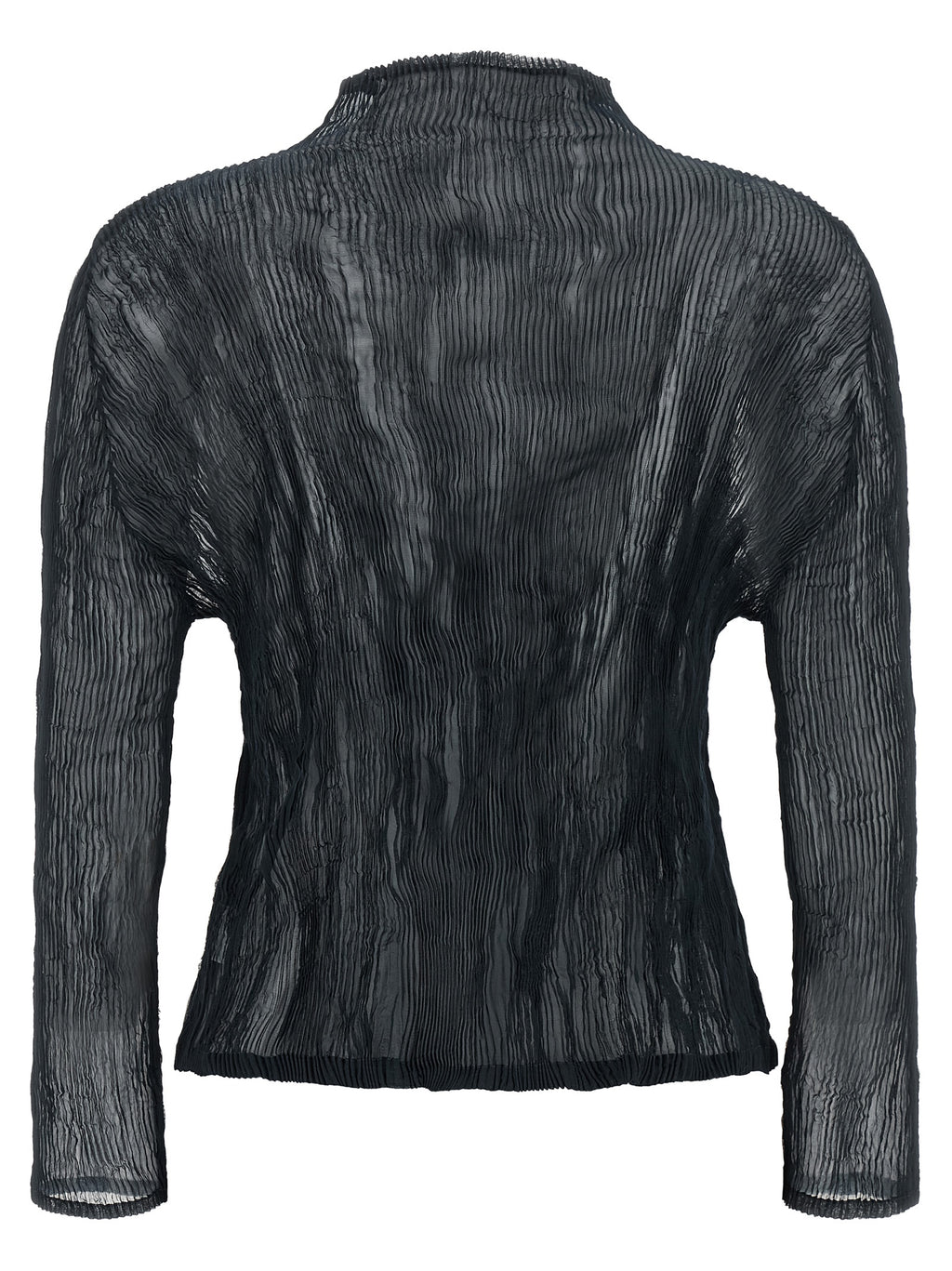 Issey Miyake Blue Polyester Cardigan