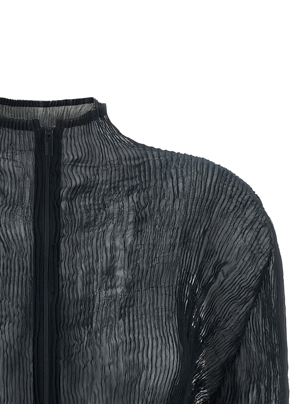 Issey Miyake Blue Polyester Cardigan