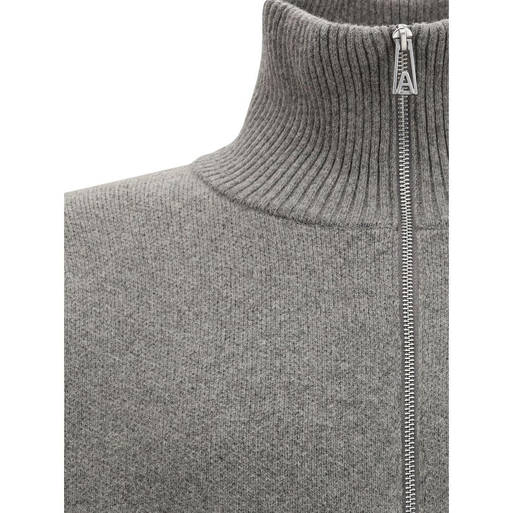 Axel Arigato Graue Wollstrickjacke Oves Aries