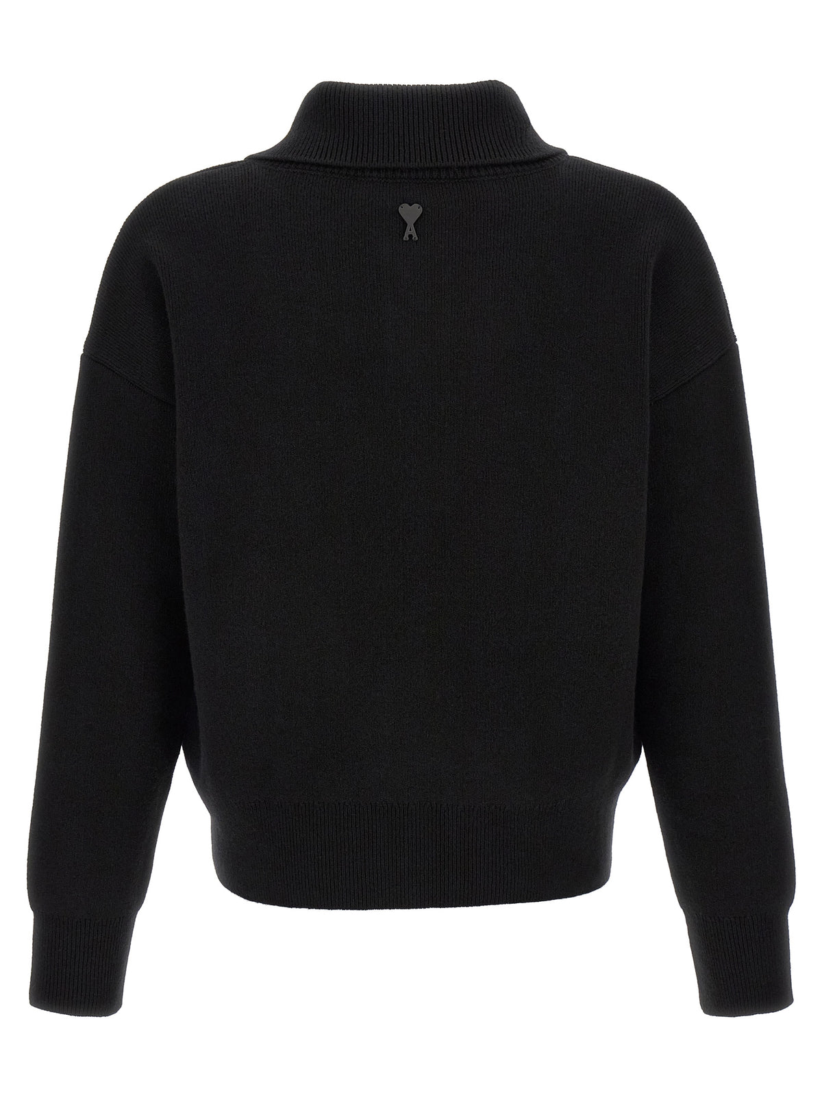 Ami Paris Schwarze Wollstrickjacke