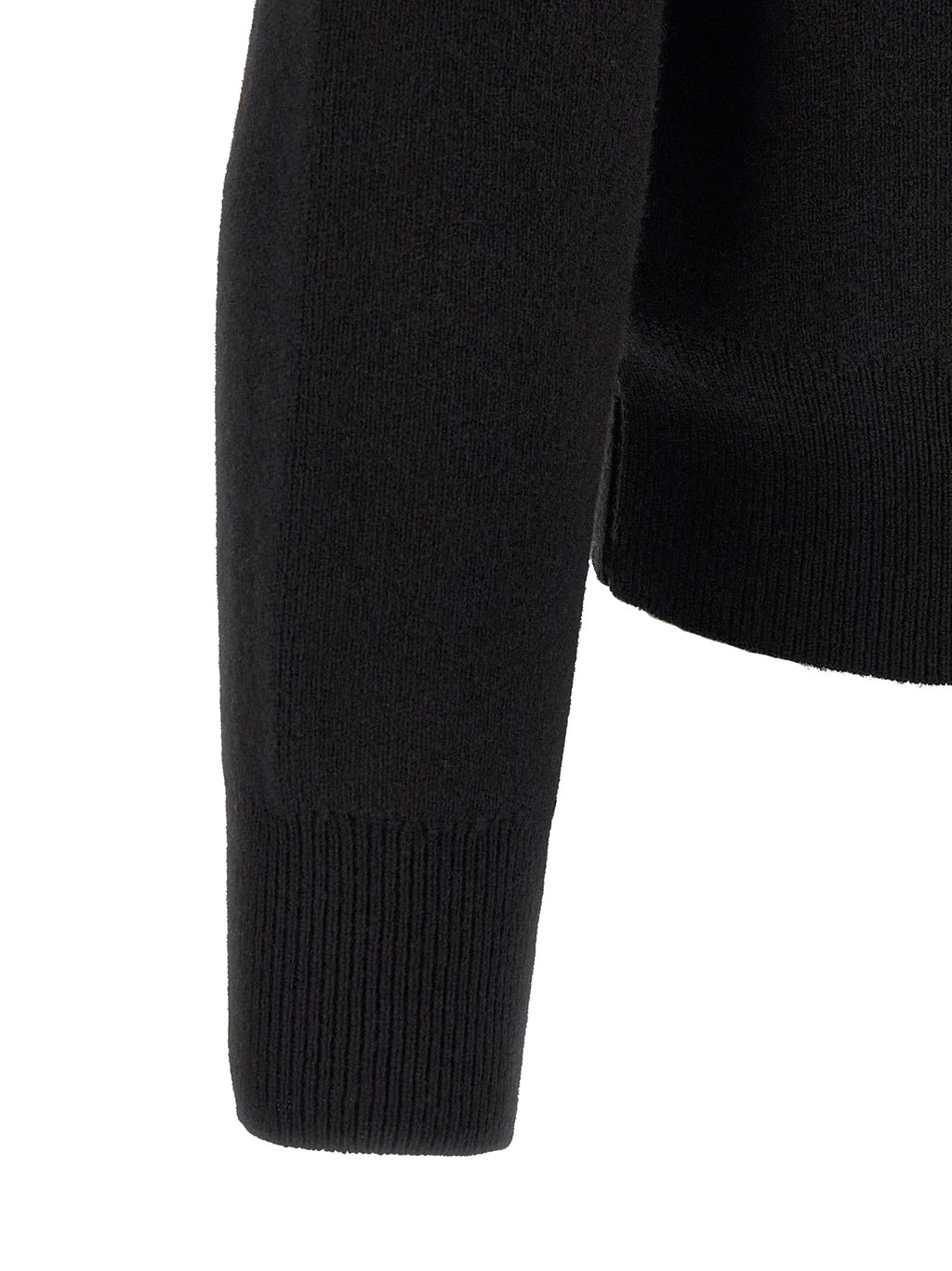 Ami Paris Schwarze Wollstrickjacke
