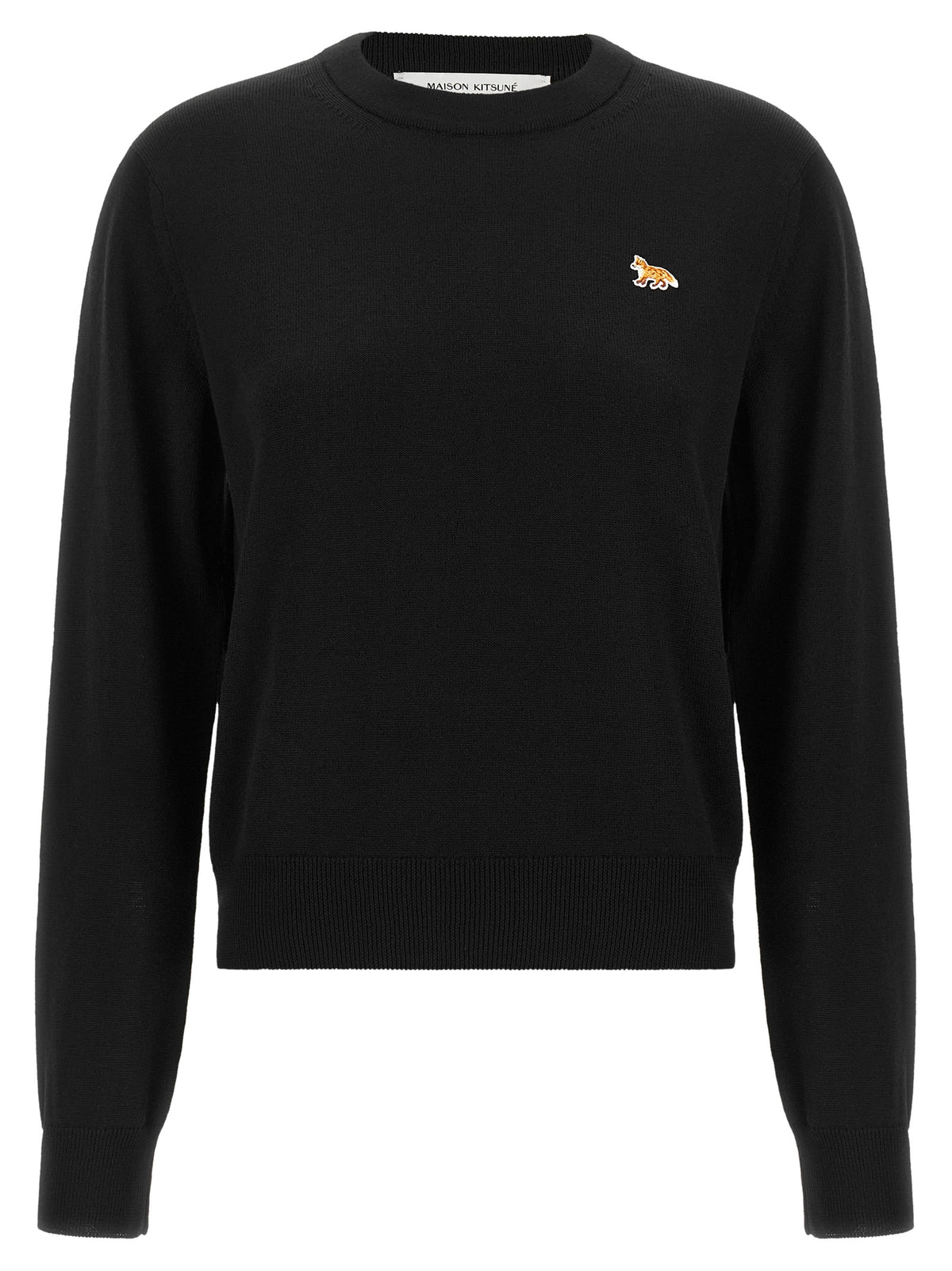 Maison Kitsuné Cardigan aus schwarzer Wolle