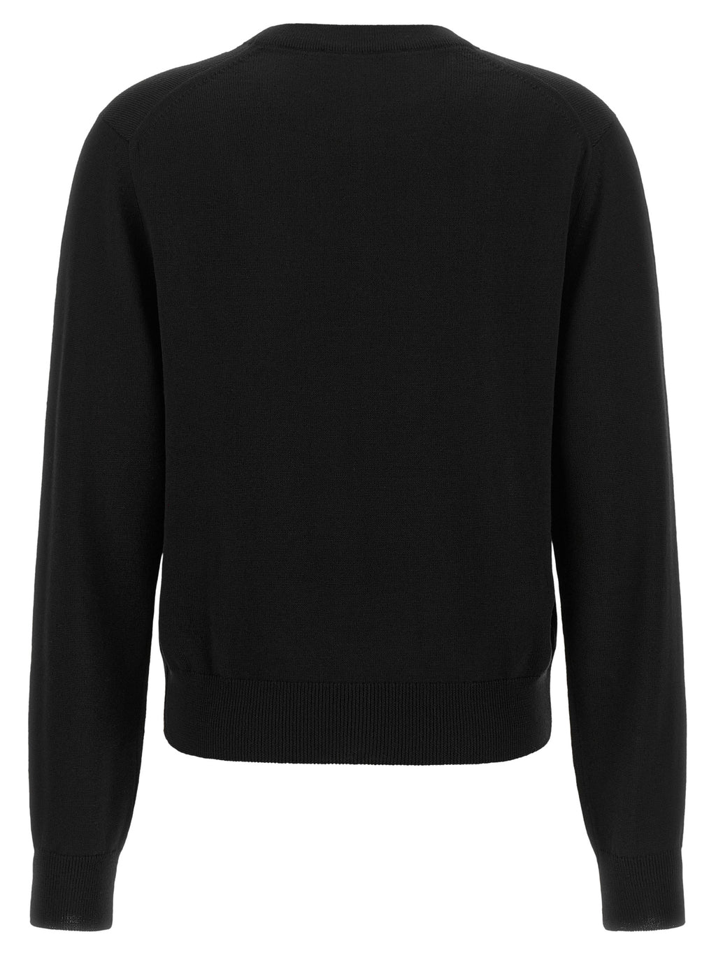 Maison Kitsuné Cardigan aus schwarzer Wolle