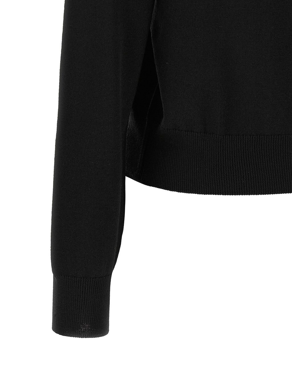Maison Kitsuné Cardigan aus schwarzer Wolle