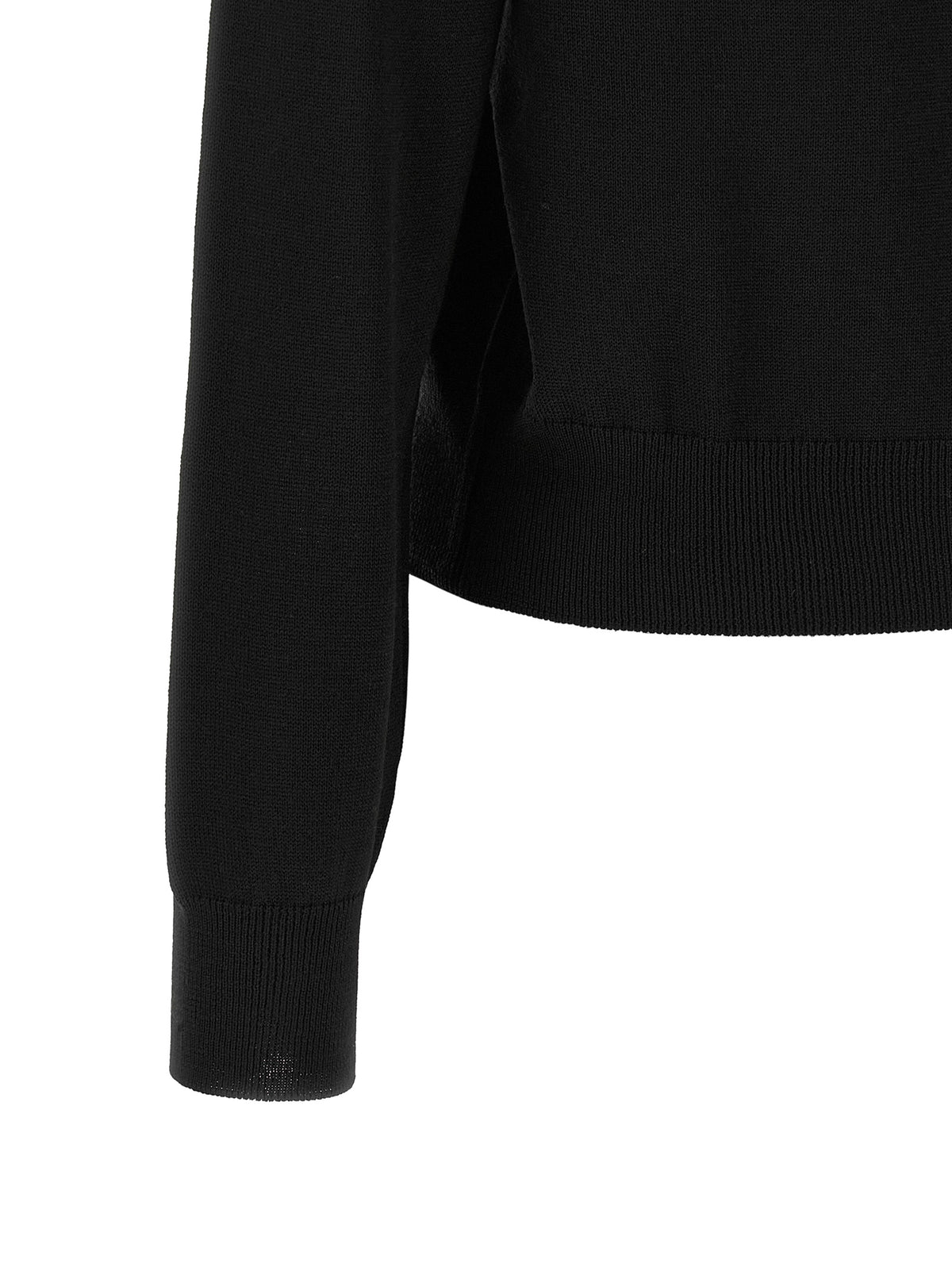 Maison Kitsuné Cardigan aus schwarzer Wolle