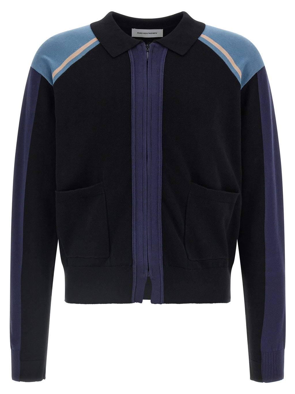 Kiko Kostadinov Blaue Baumwollstrickjacke