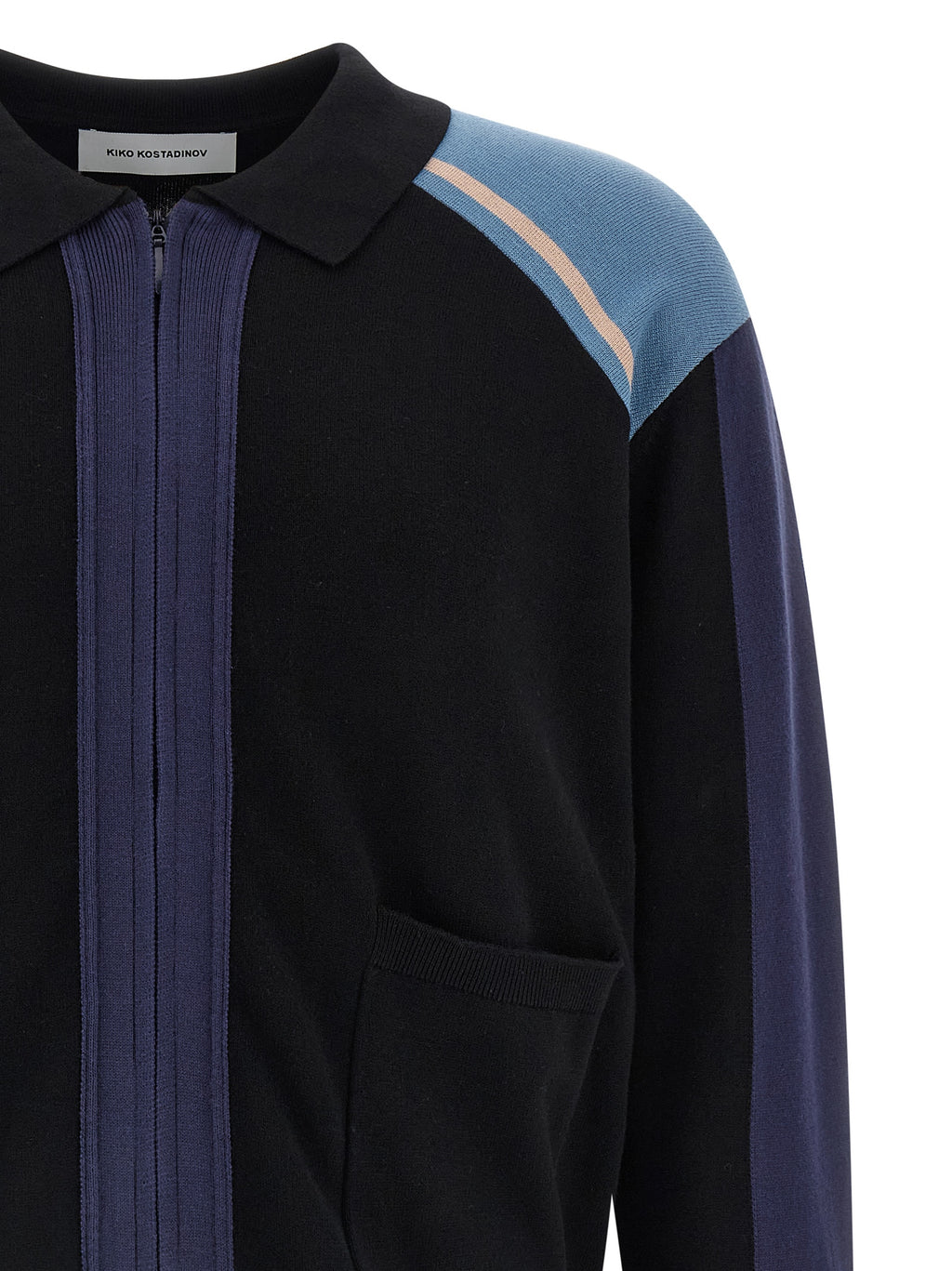 Kiko Kostadinov Blaue Baumwollstrickjacke