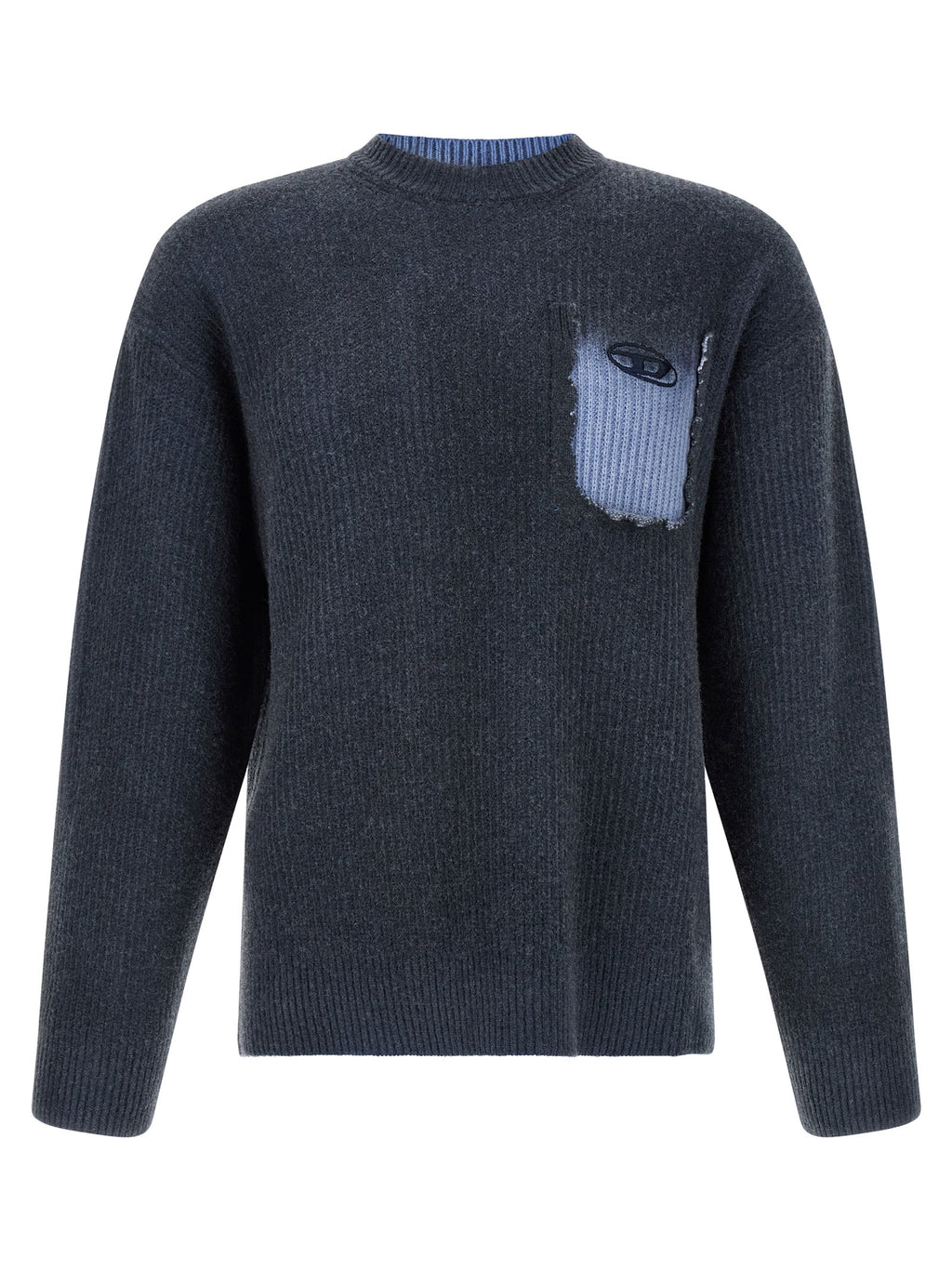 Diesel blaue Strickjacke aus Wolle