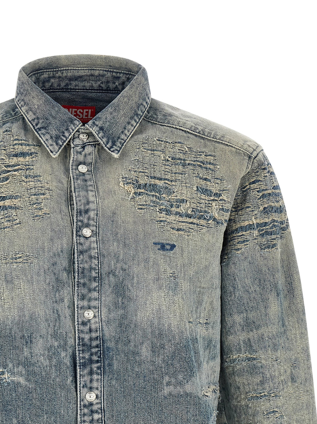 Diesel Blaue Baumwollbluse
