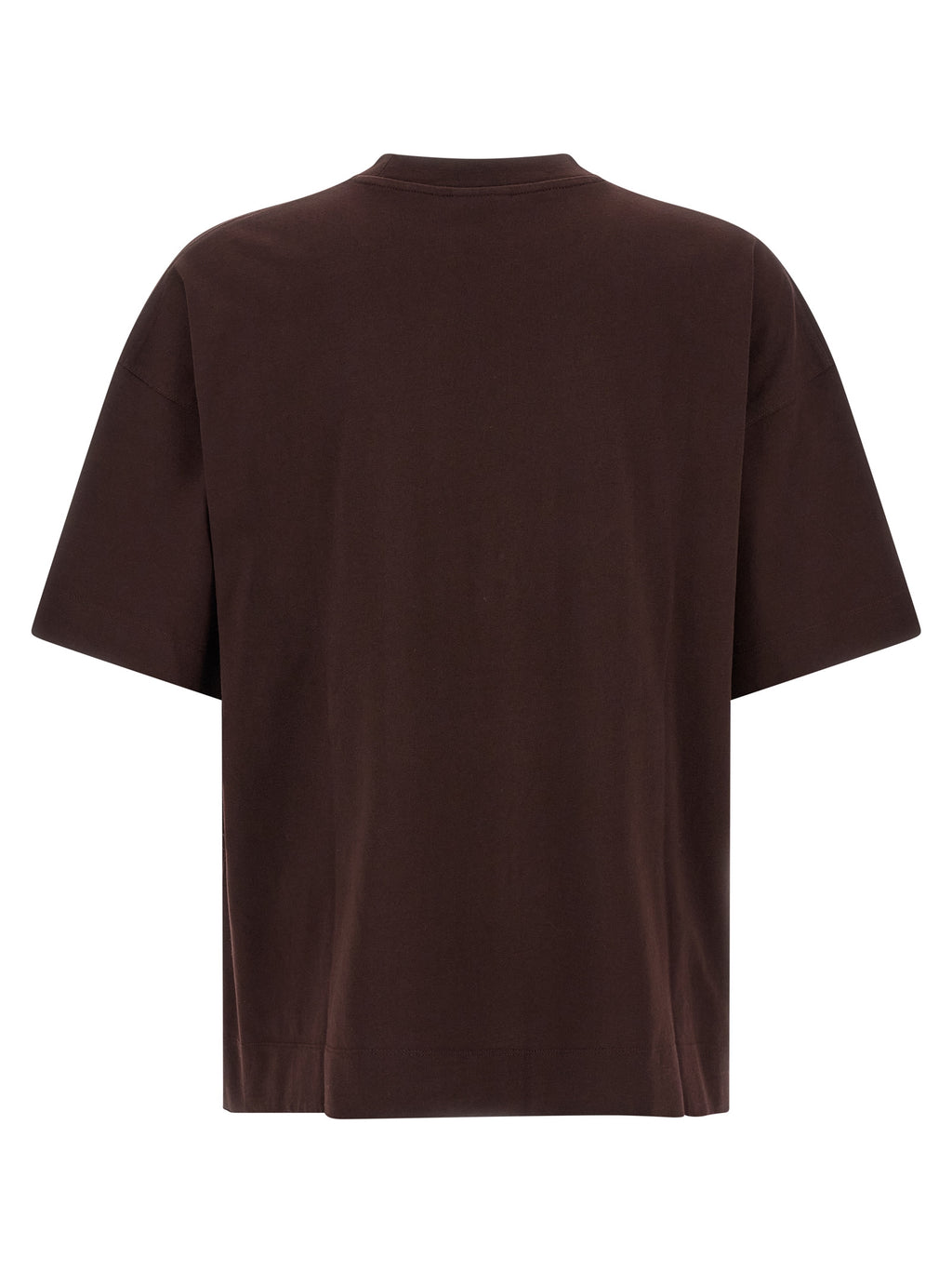 Dries Van Noten Bordeauxrotes Baumwoll-T-Shirt