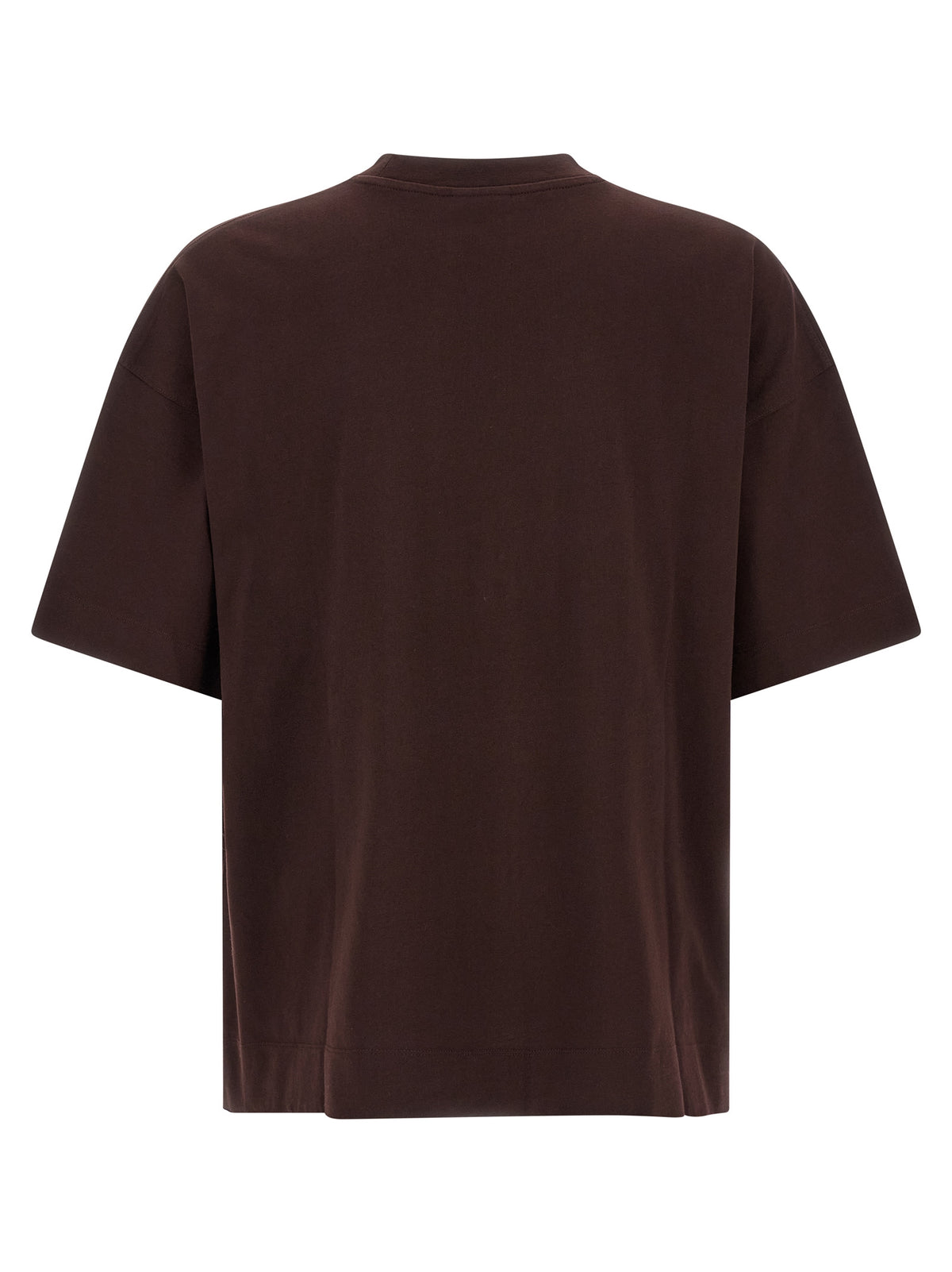 Dries Van Noten Bordeauxrotes Baumwoll-T-Shirt