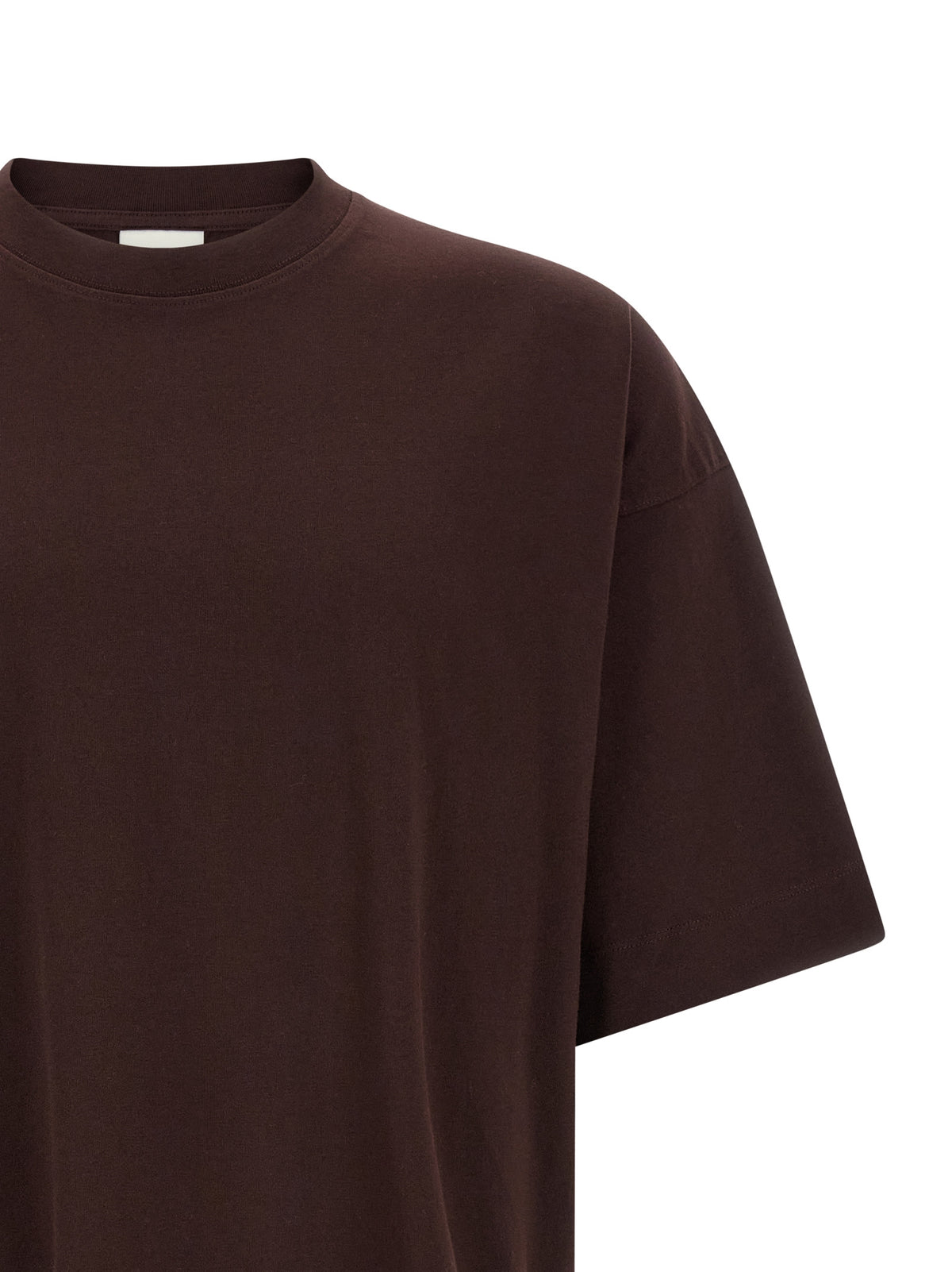 Dries Van Noten Bordeauxrotes Baumwoll-T-Shirt