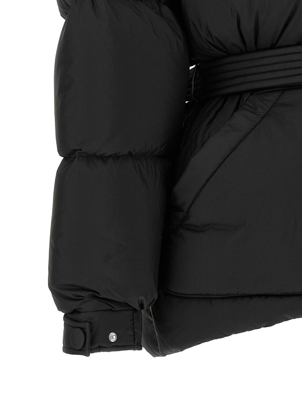 IENKI IENKI Schwarze Nylon-Daunenjacke in voller Länge