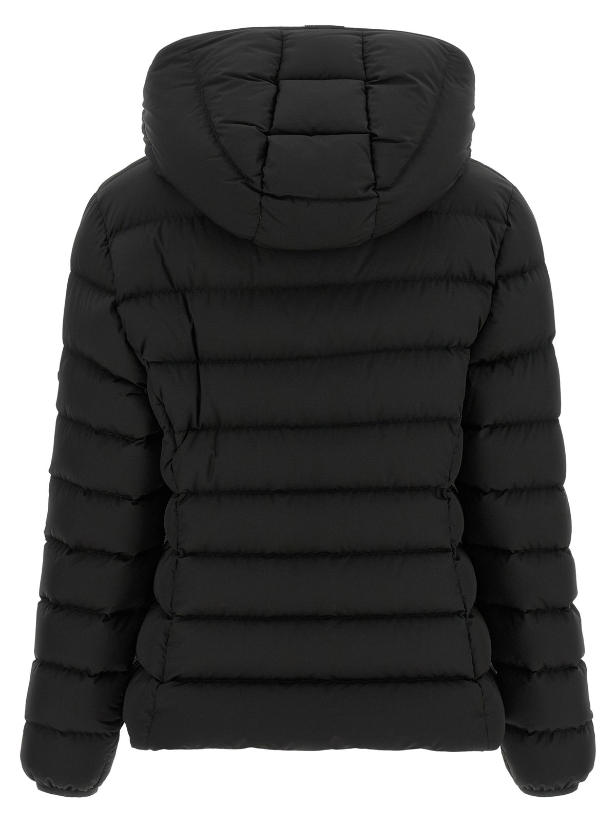 Moncler Schwarze, durchgehende Jacke aus Polyester