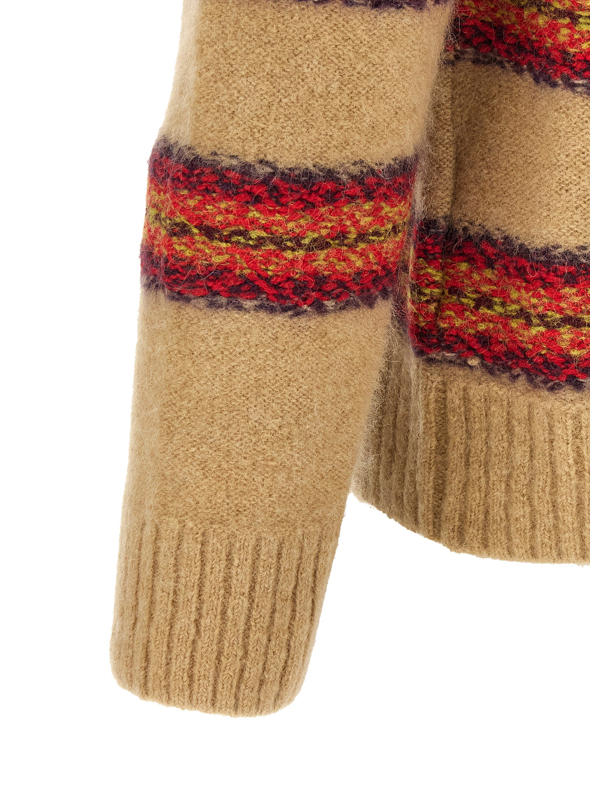 Dries Van Noten Beige Strickjacke aus Wolle