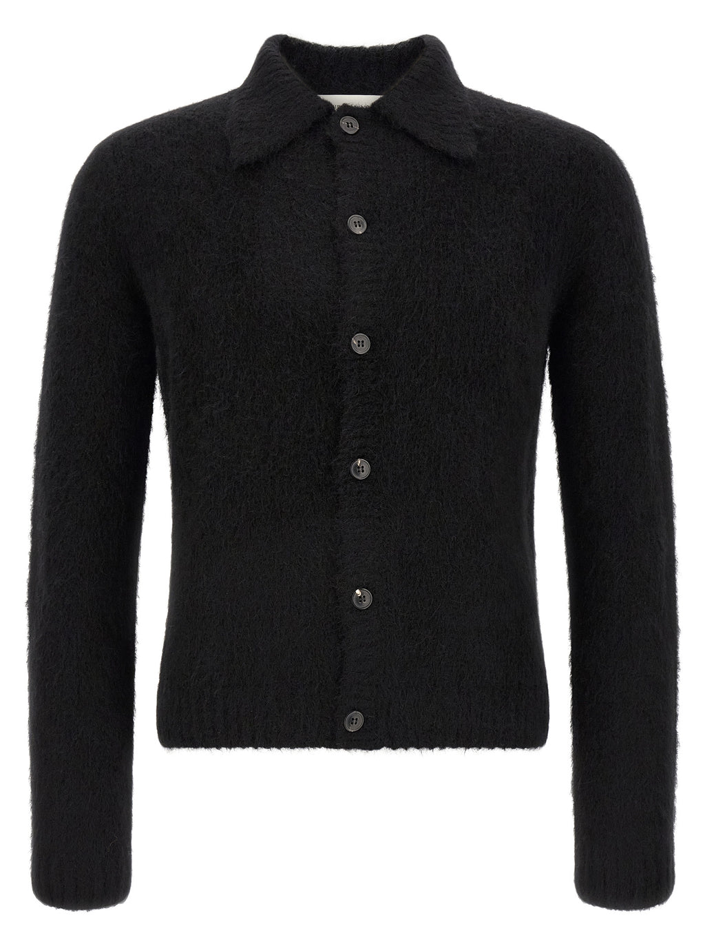 Dries Van Noten Schwarze Wollstrickjacke