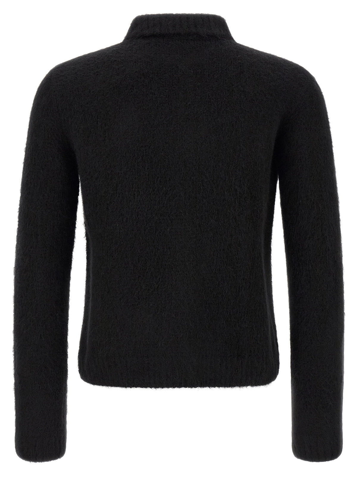 Dries Van Noten Schwarze Wollstrickjacke
