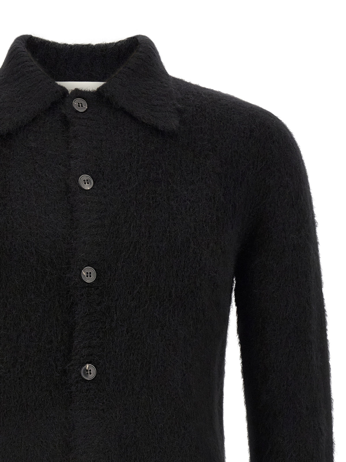 Dries Van Noten Schwarze Wollstrickjacke