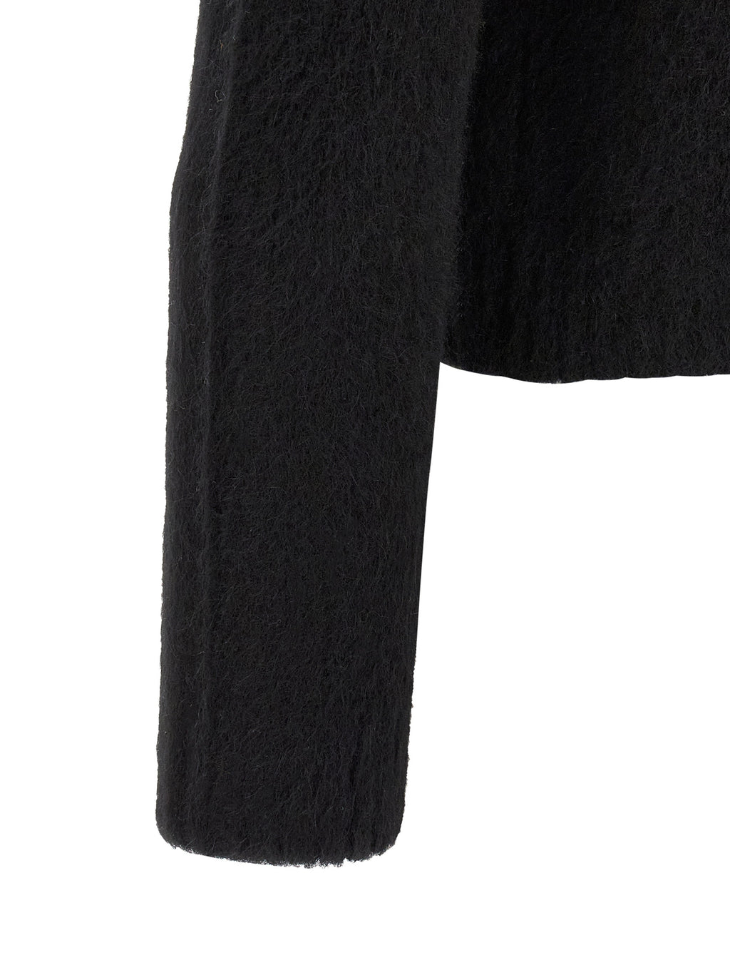 Dries Van Noten Schwarze Wollstrickjacke