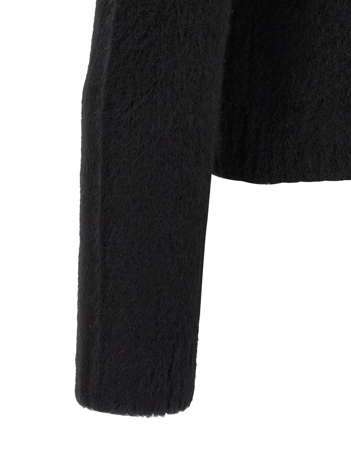 Dries Van Noten Schwarze Wollstrickjacke