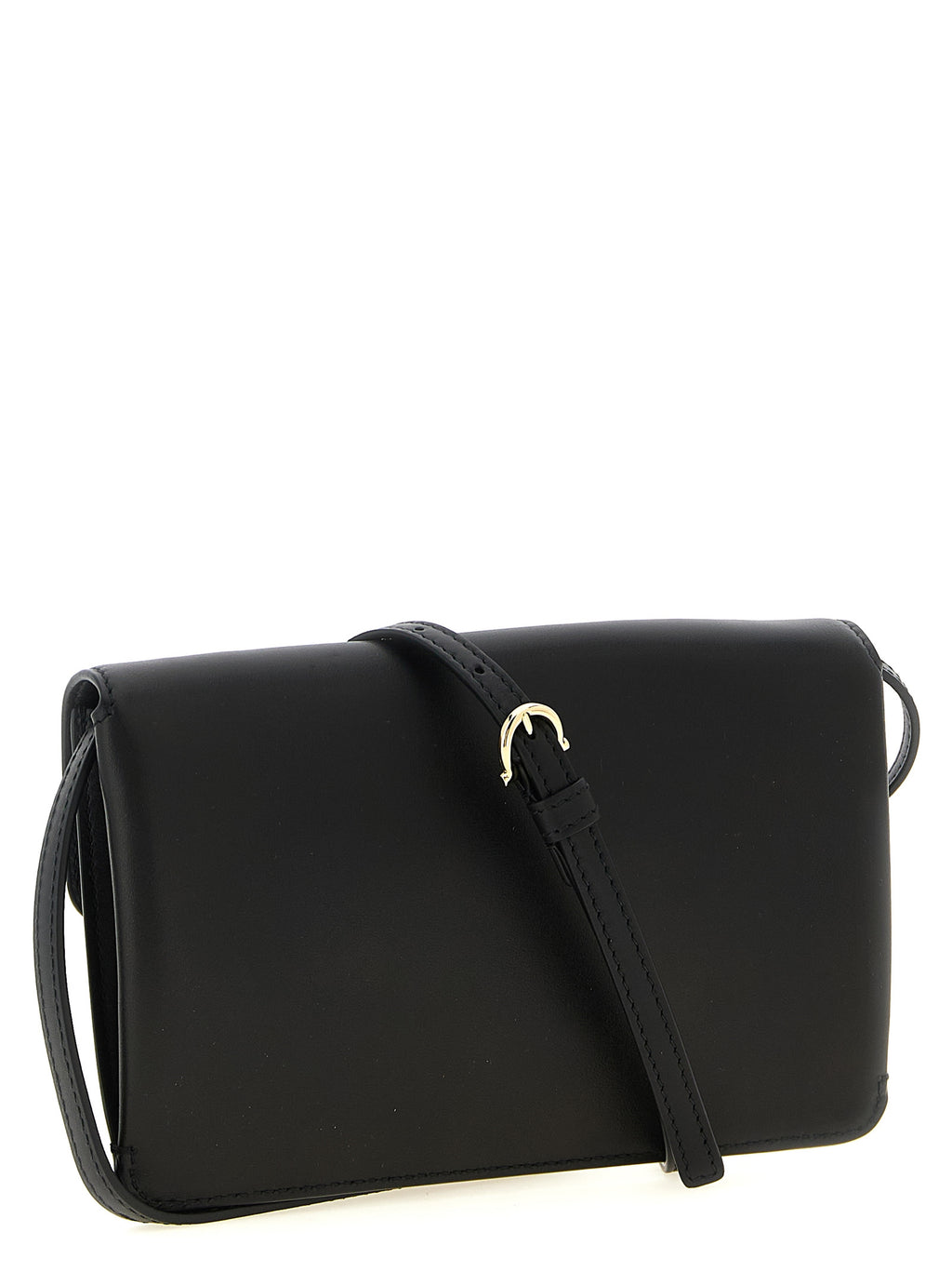 Ferragamo Clutch aus schwarzem Kalbsleder