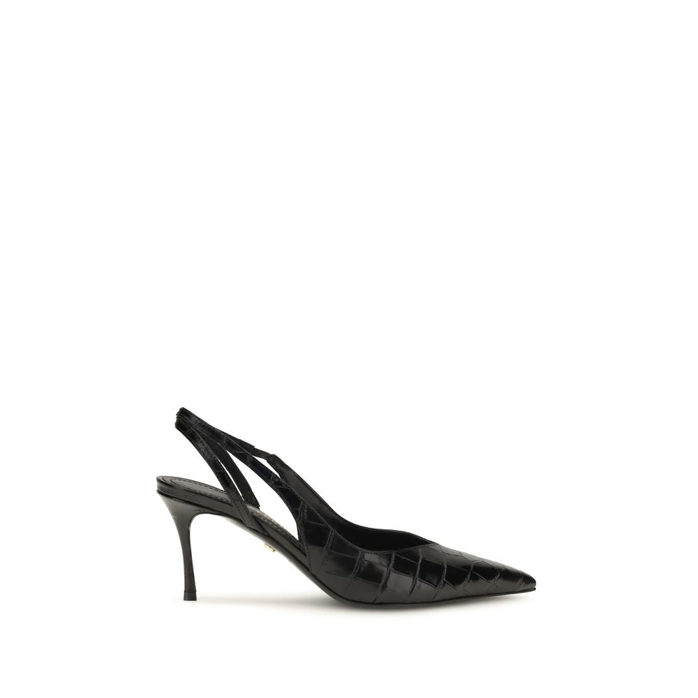 Ferragamo Pumps aus schwarzem Kalbsleder (Bos Taurus)