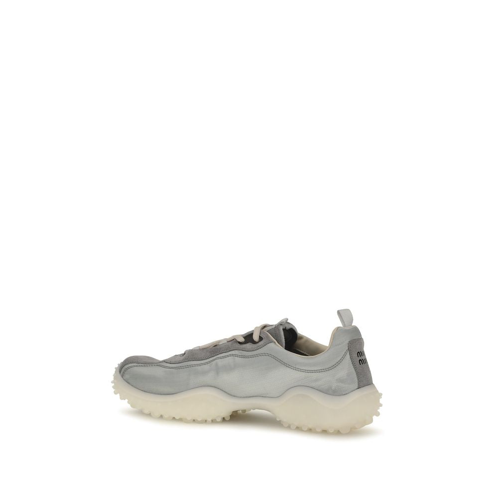 Miu Miu Grau Recycelter Polyamid Chunky Sneakers