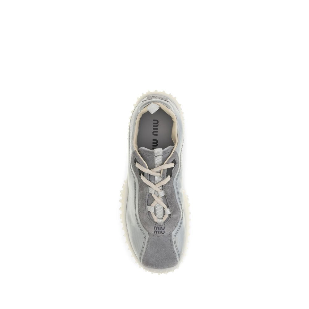 Miu Miu Grau Recycelter Polyamid Chunky Sneakers