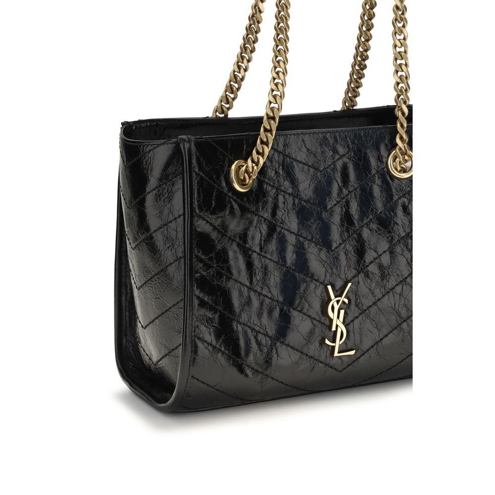 Saint Laurent Schultertasche aus schwarzem Kalbsleder (Bos Taurus)
