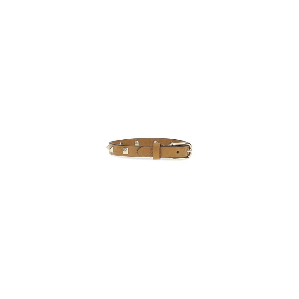 Valentino Garavani Armband aus braunem Kalbsleder Bos Taurus