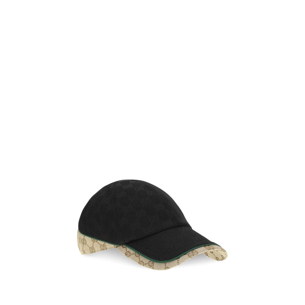 Gucci Schwarze Polyamid-Cap (Baseballkappe)