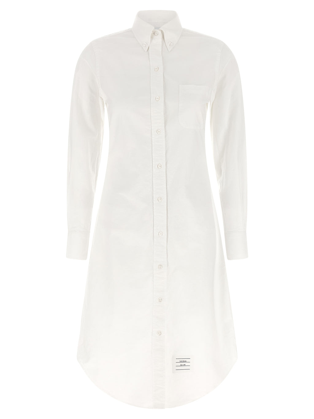 Thom Browne White Cotton Midi Dress