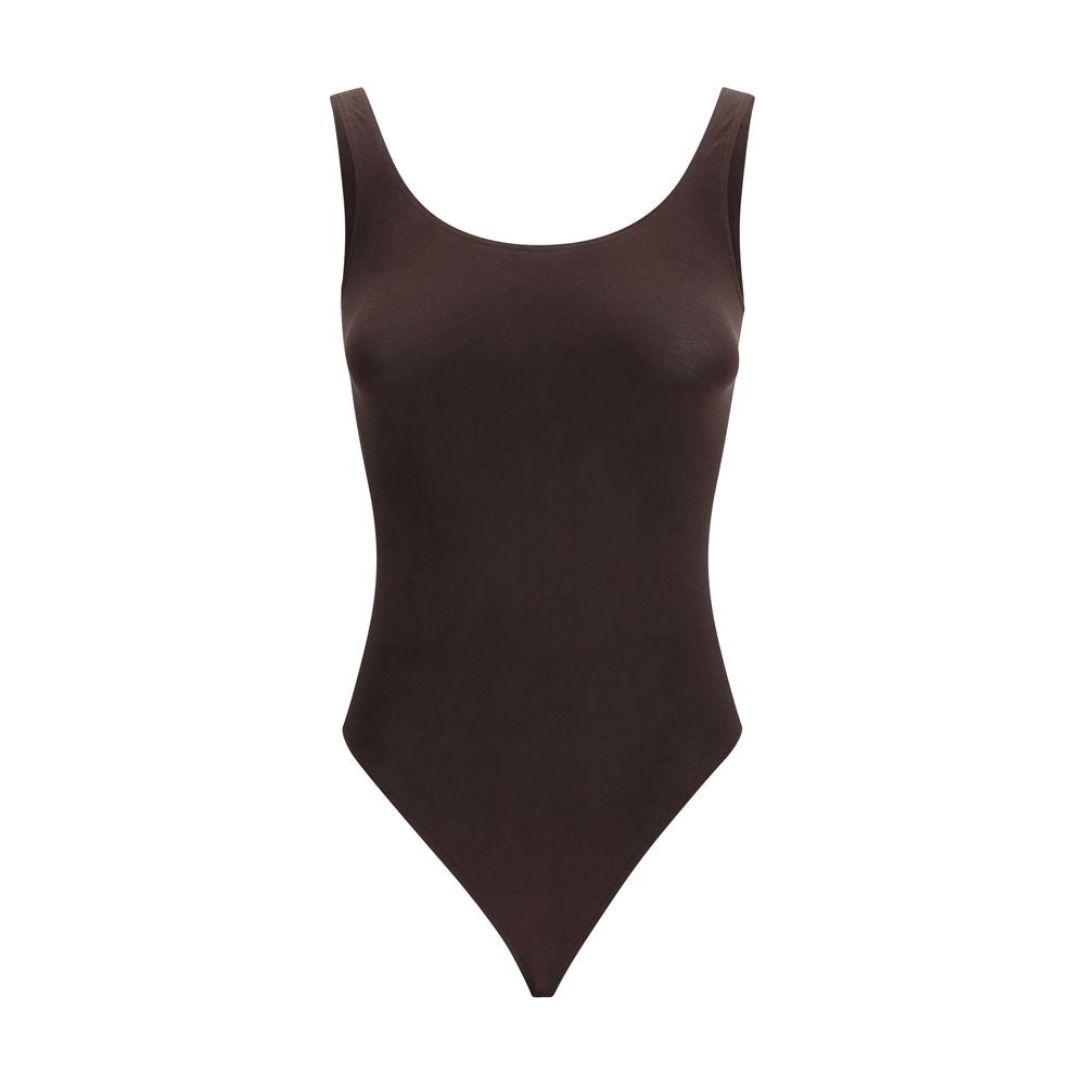 Wolford brauner Baumwoll-Body