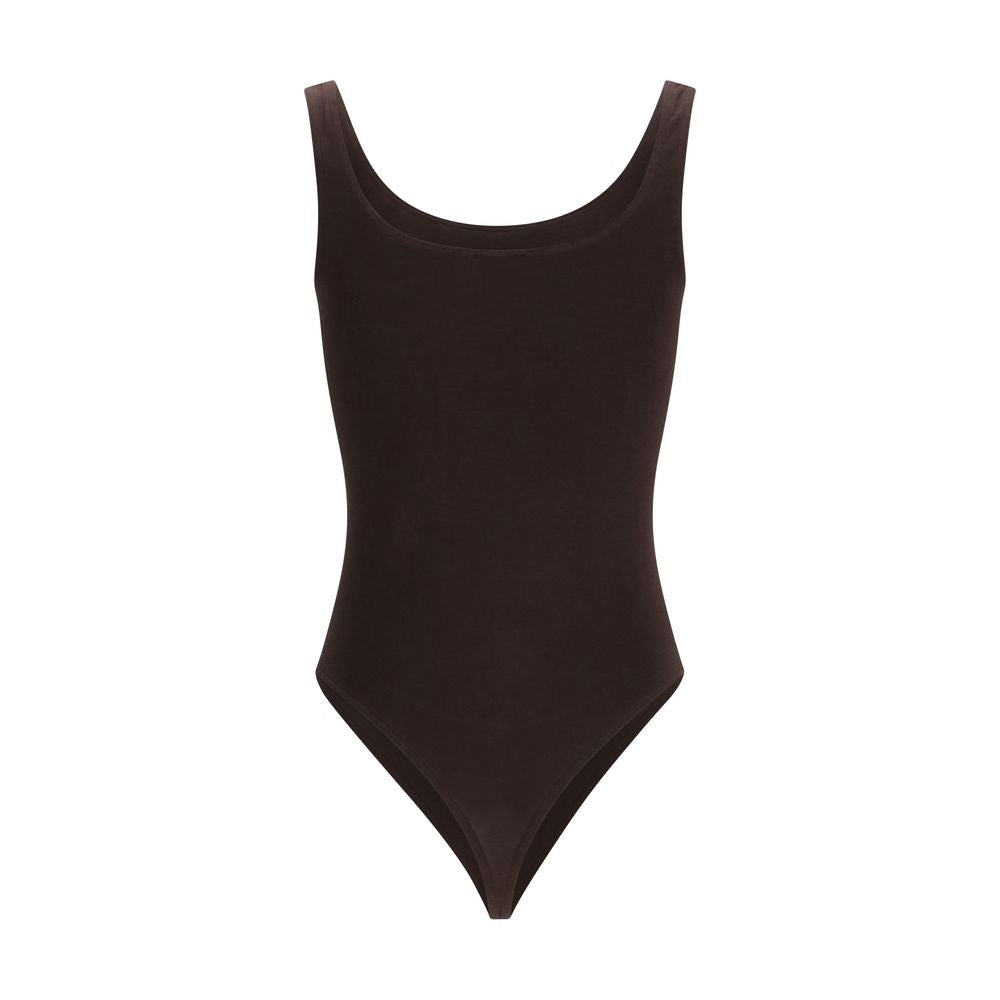 Wolford brauner Baumwoll-Body