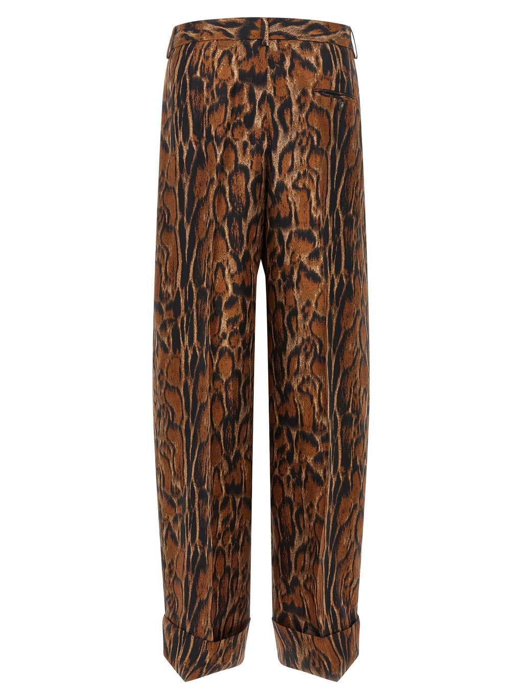 Alberto Biani Braune Seiden-Freizeithose